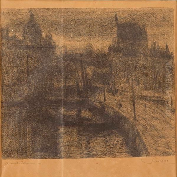 Amsterdam Oil Painting by Carlo Siviero