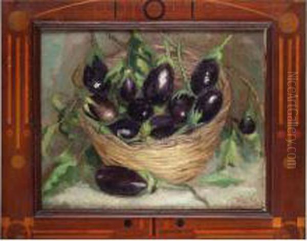 Natura Morta Con Melanzane Oil Painting by Carlo Siviero