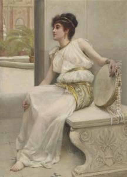 Zara, A Dancing Girl Oil Painting by Frank Markham Skipworth