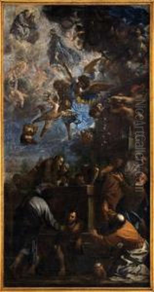 Nanebevzeti P. Marie Oil Painting by Karel Skreta