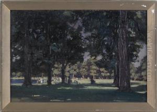 Park Scene Oil Painting by Marianna Sloan